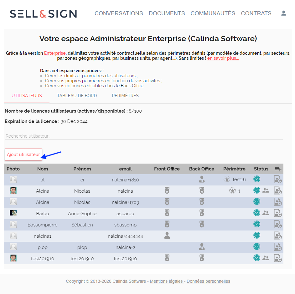 admin version enterprise sellandsign